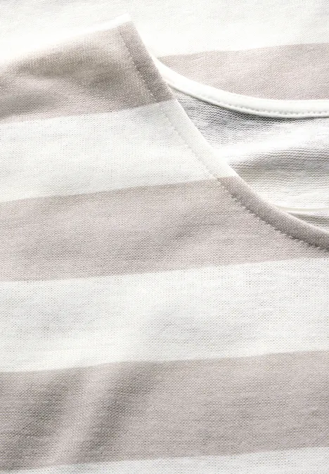 Gestreiftes T-Shirt dark moonstone sand