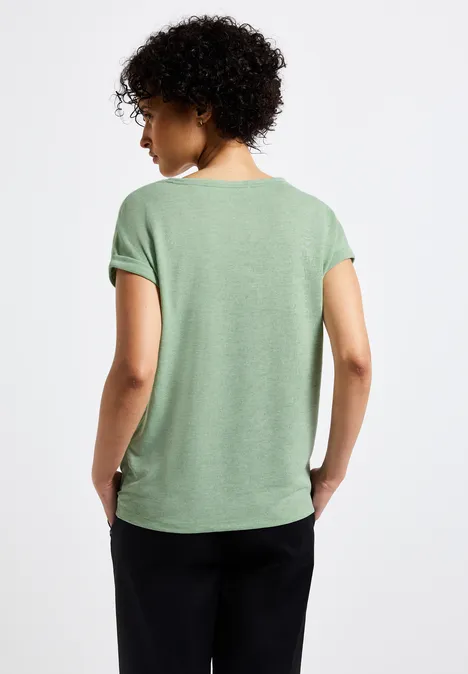 T-Shirt mit Wording soft jade green