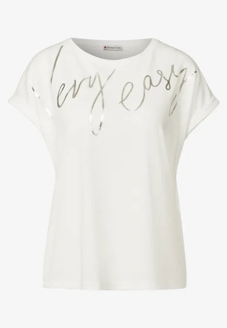 Shirt met folietekst off white