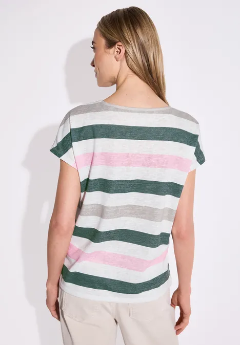 Gestreiftes Shirt off white
