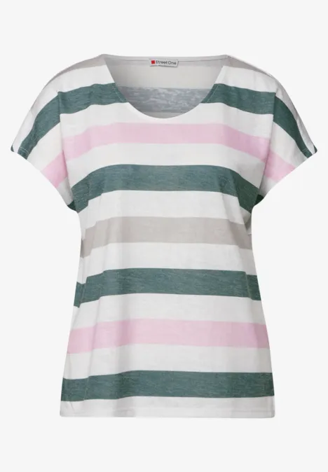Gestreiftes Shirt off white