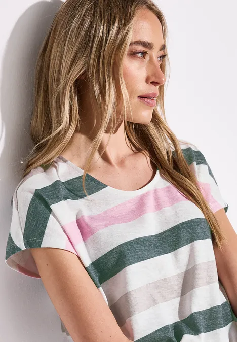 Gestreiftes Shirt off white