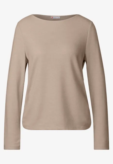 Shirt mit Raffungen honey sand mel.