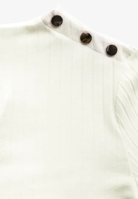 Shirt mit Knöpfen off white