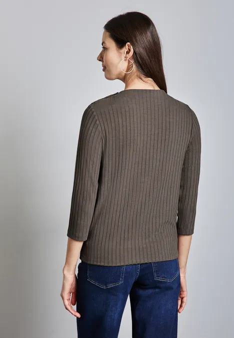 Shirt mit Knöpfen muddy brown