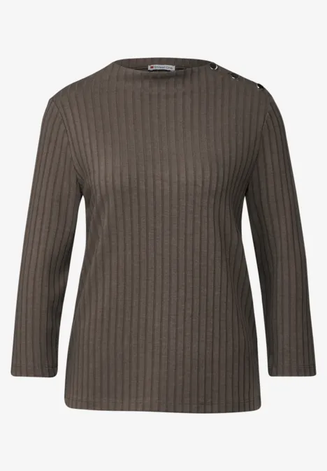 Shirt mit Knöpfen muddy brown