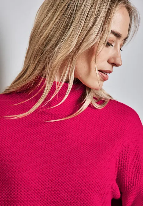 Shirt mit feiner Struktur power berry