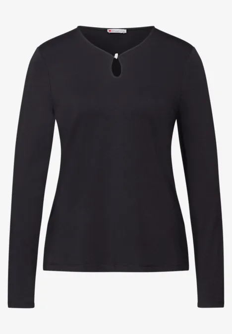 Shirt mit Cut-Out deep tint blue