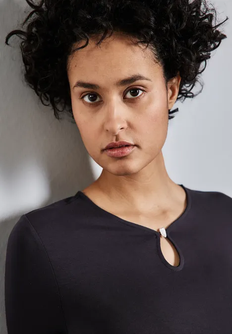 Shirt mit Cut-Out deep tint blue