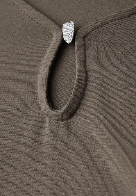 Shirt mit Cut-Out muddy brown