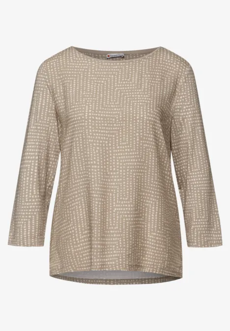 Gemustertes Shirt safari beige