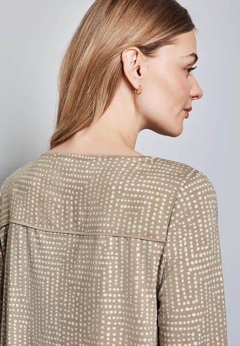 Gemustertes Shirt safari beige