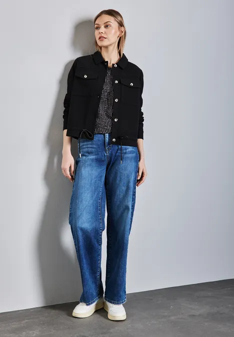Gemustertes Shirt deep tint blue