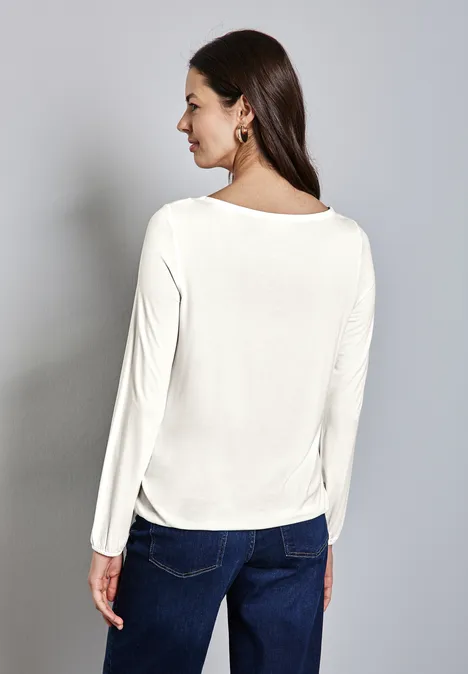 Langarmshirt off white