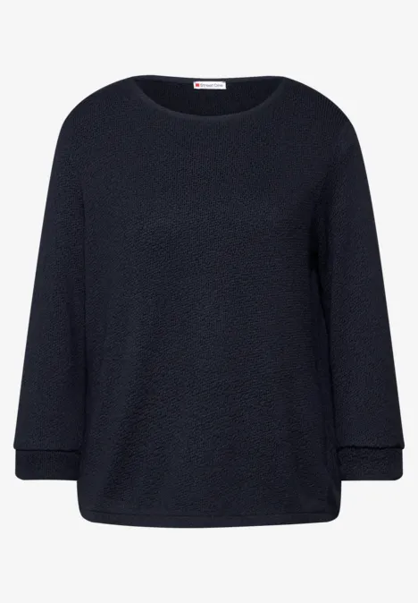 Strick-Look Shirt deep blue