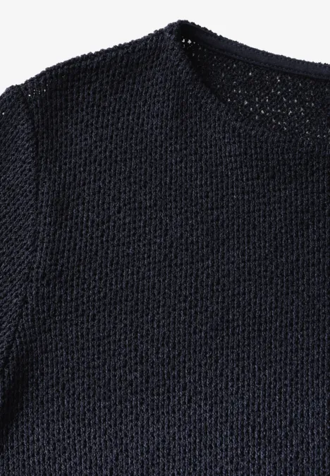 Strick-Look Shirt deep blue