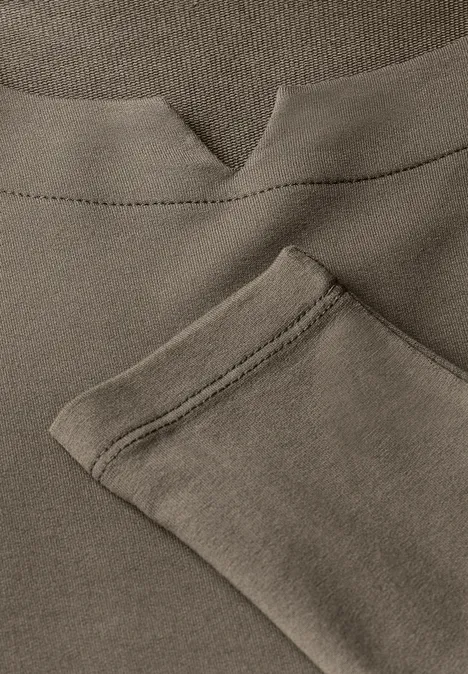 Shirt mit Ausschnitt-Detail muddy brown