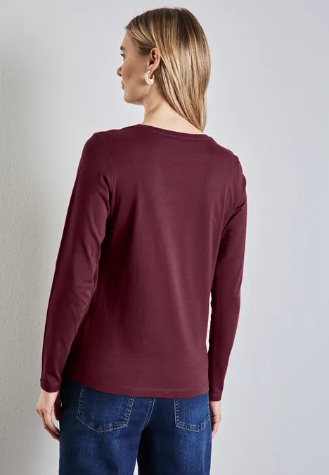 Basic Shirt dark cherry red