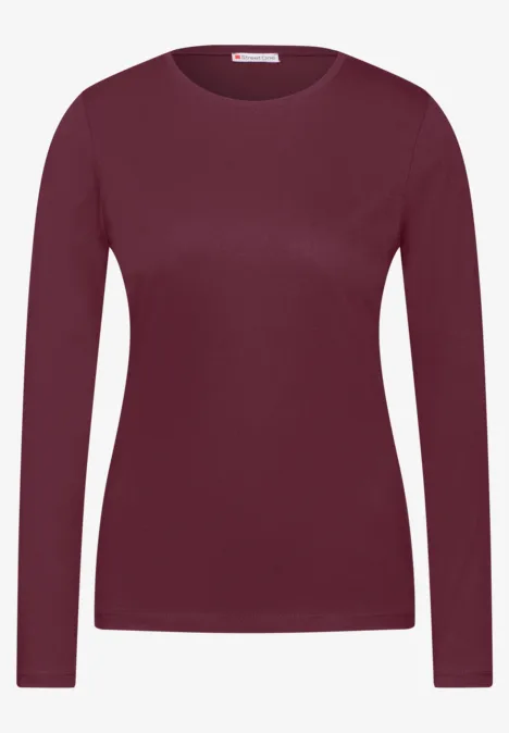 Basic Shirt dark cherry red