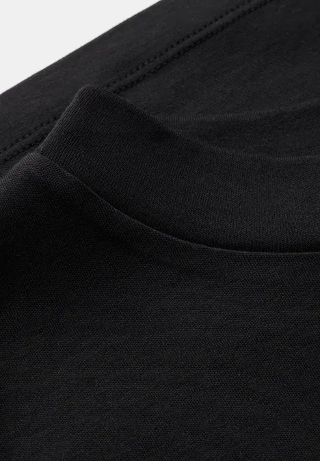 Basic Top mit Turtleneck Black