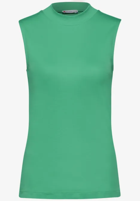 Basic Top mit Turtleneck tendril green