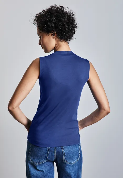 Basic Top mit Turtleneck dodger blue