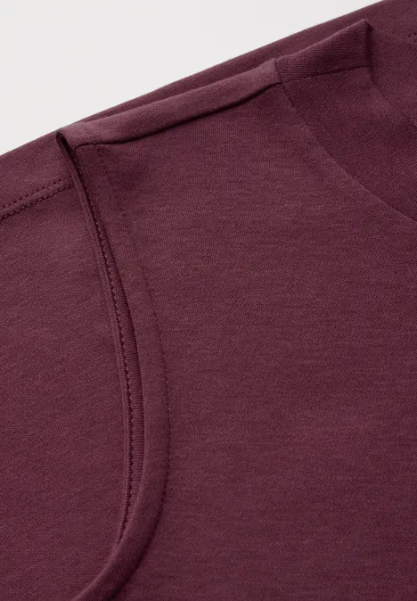 Basic Top mit Turtleneck dark cherry red