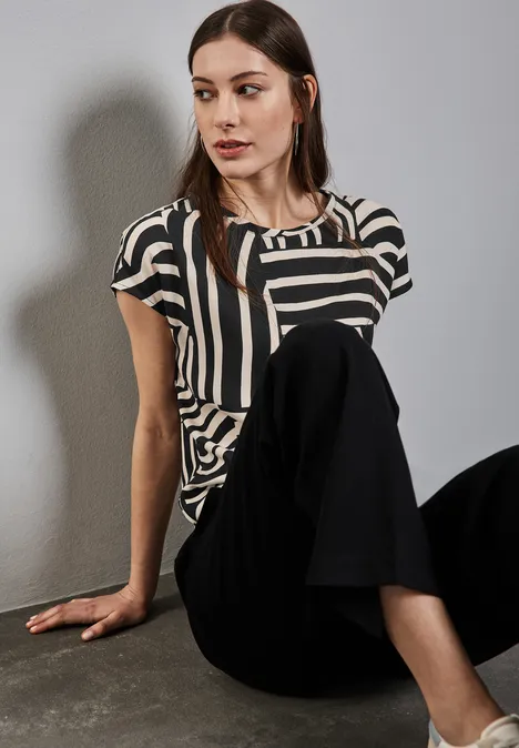 Bedrucktes Shirt Black