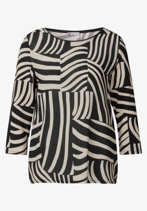 Bedrucktes Shirt Black