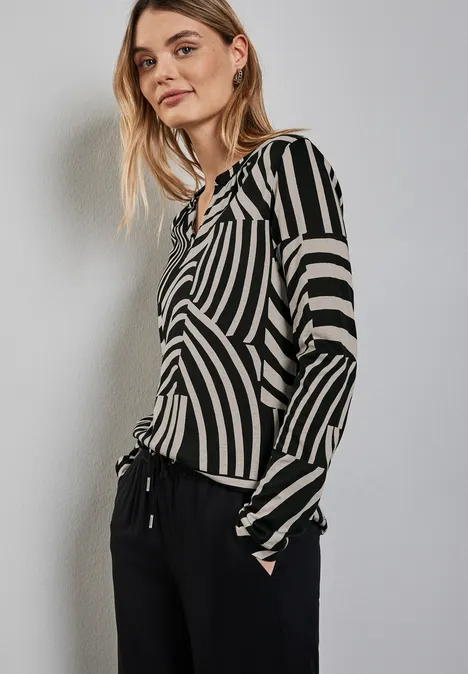 Shirt im Tunika-Look Black