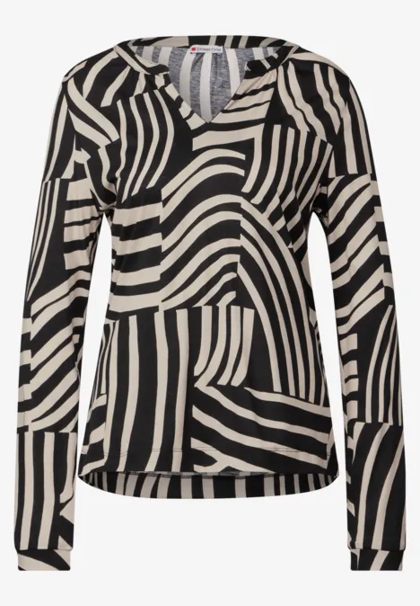 Shirt im Tunika-Look Black