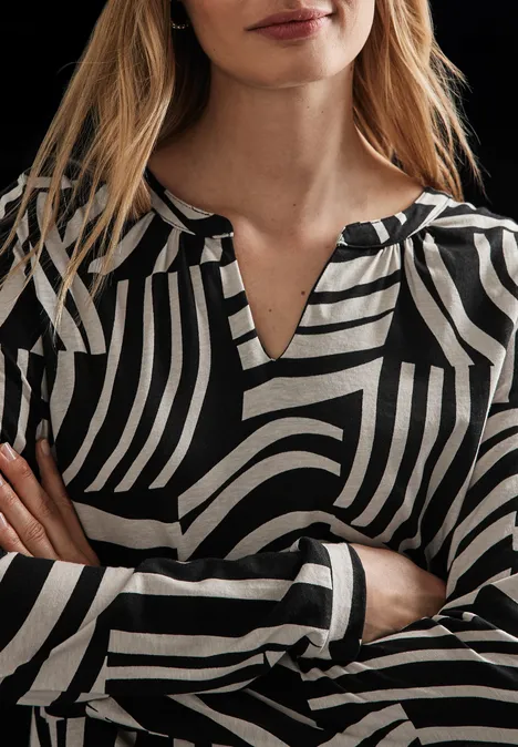 Shirt im Tunika-Look Black