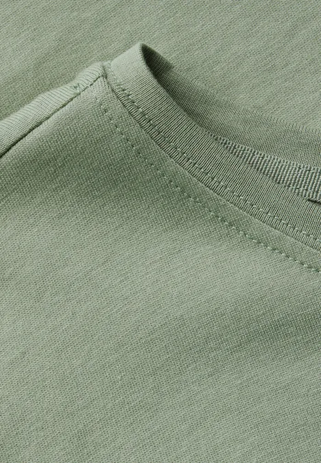 T-Shirt mit Folien Wording dry salvia green