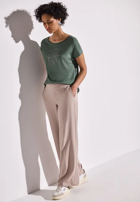 T-Shirt mit Folien Wording garden green