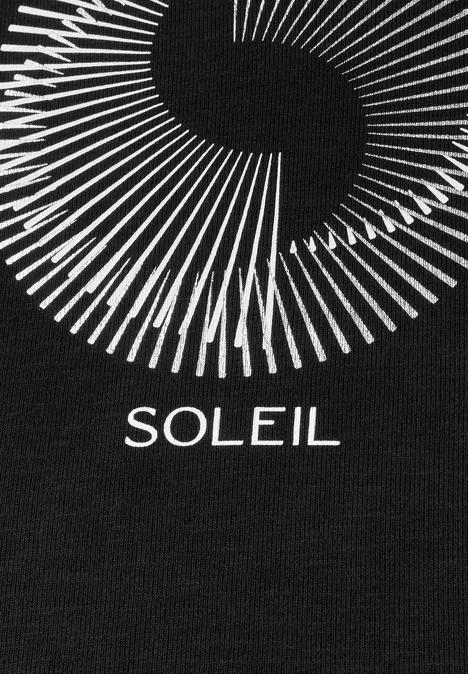 T-Shirt mit Schmucksteinen Black
