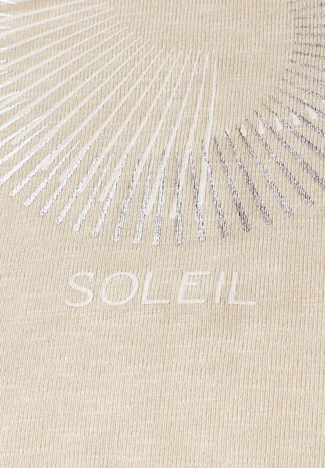 T-Shirt mit Schmucksteinen moonstone sand