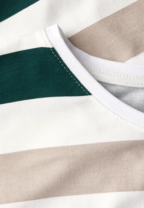 Gestreiftes T-Shirt off white