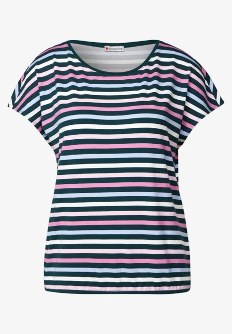 T-shirt à rayures dark garden green