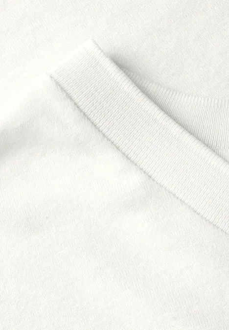 Shirt met V-hals off white