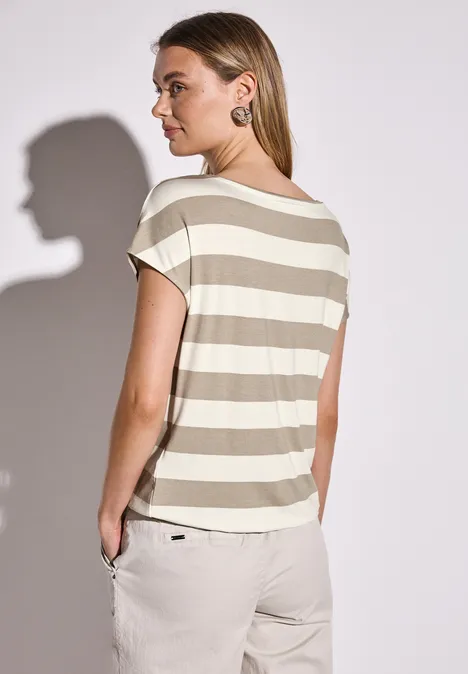 T-shirt à rayures dark moonstone sand