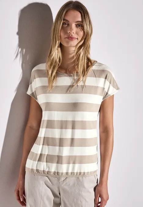 T-shirt à rayures dark moonstone sand