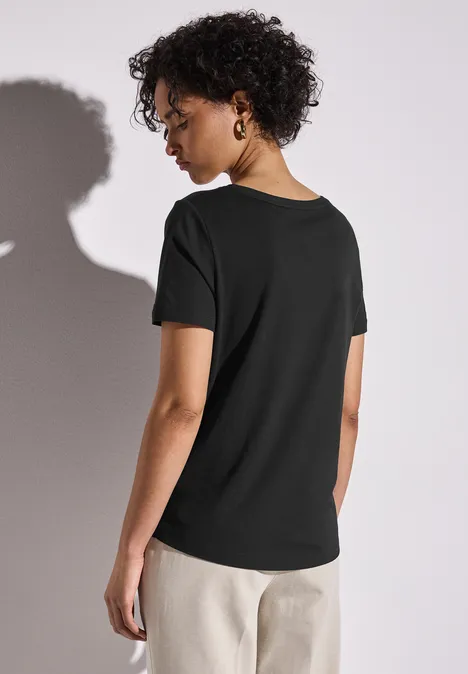T-Shirt mit Wording Black