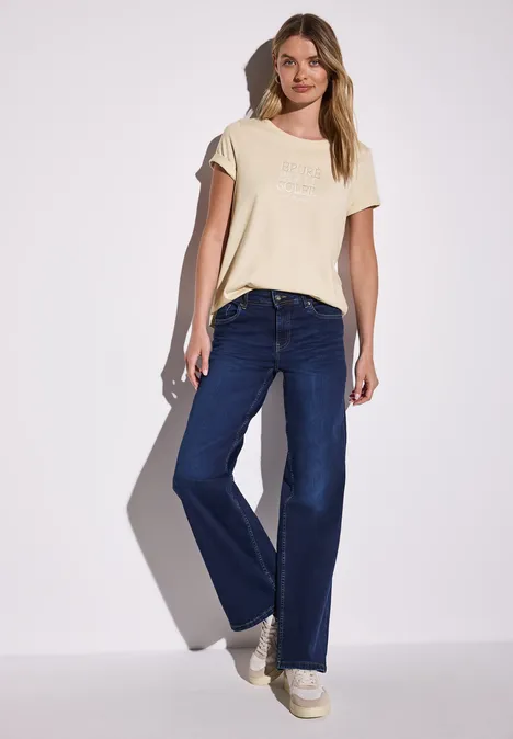 T-Shirt mit Wording moonstone sand