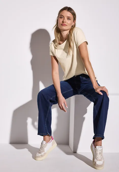 T-Shirt mit Wording moonstone sand