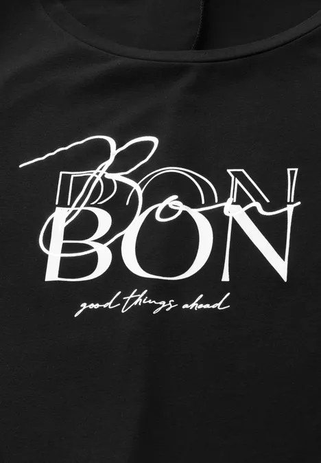 T-Shirt mit Wording Black