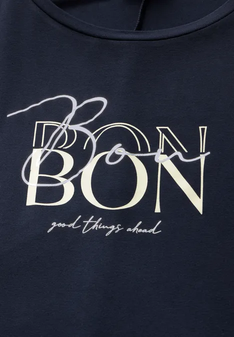 T-Shirt mit Wording deep blue