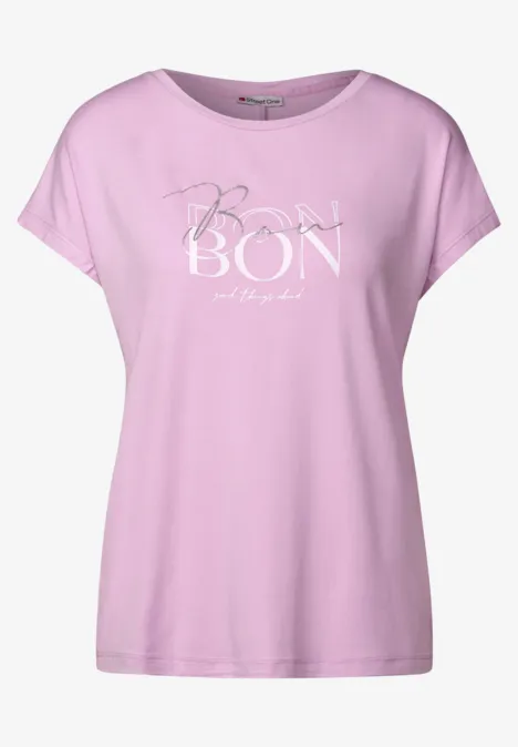 T-Shirt mit Wording cherry blossom rose