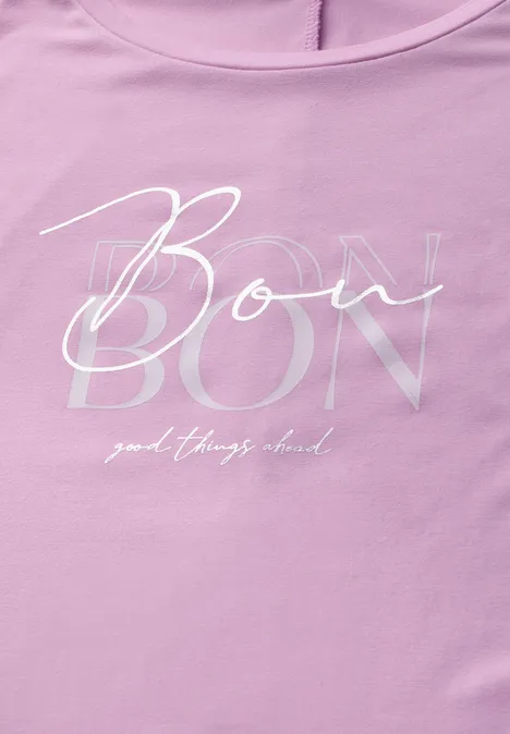 T-Shirt mit Wording cherry blossom rose