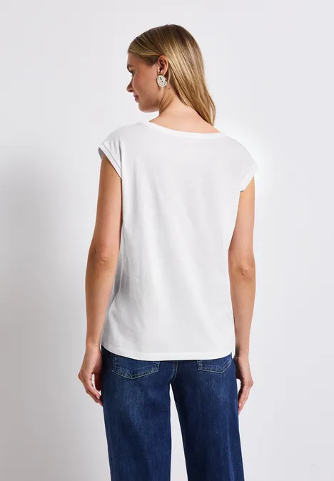 Ärmelloses Shirt White