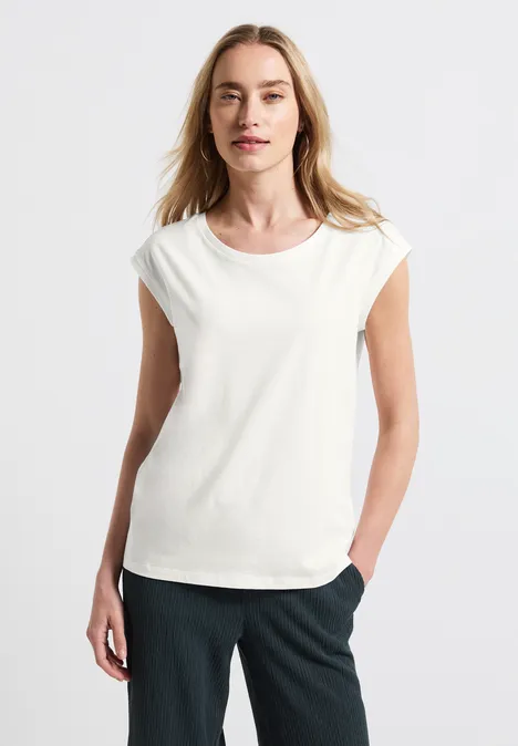 Ärmelloses Shirt off white